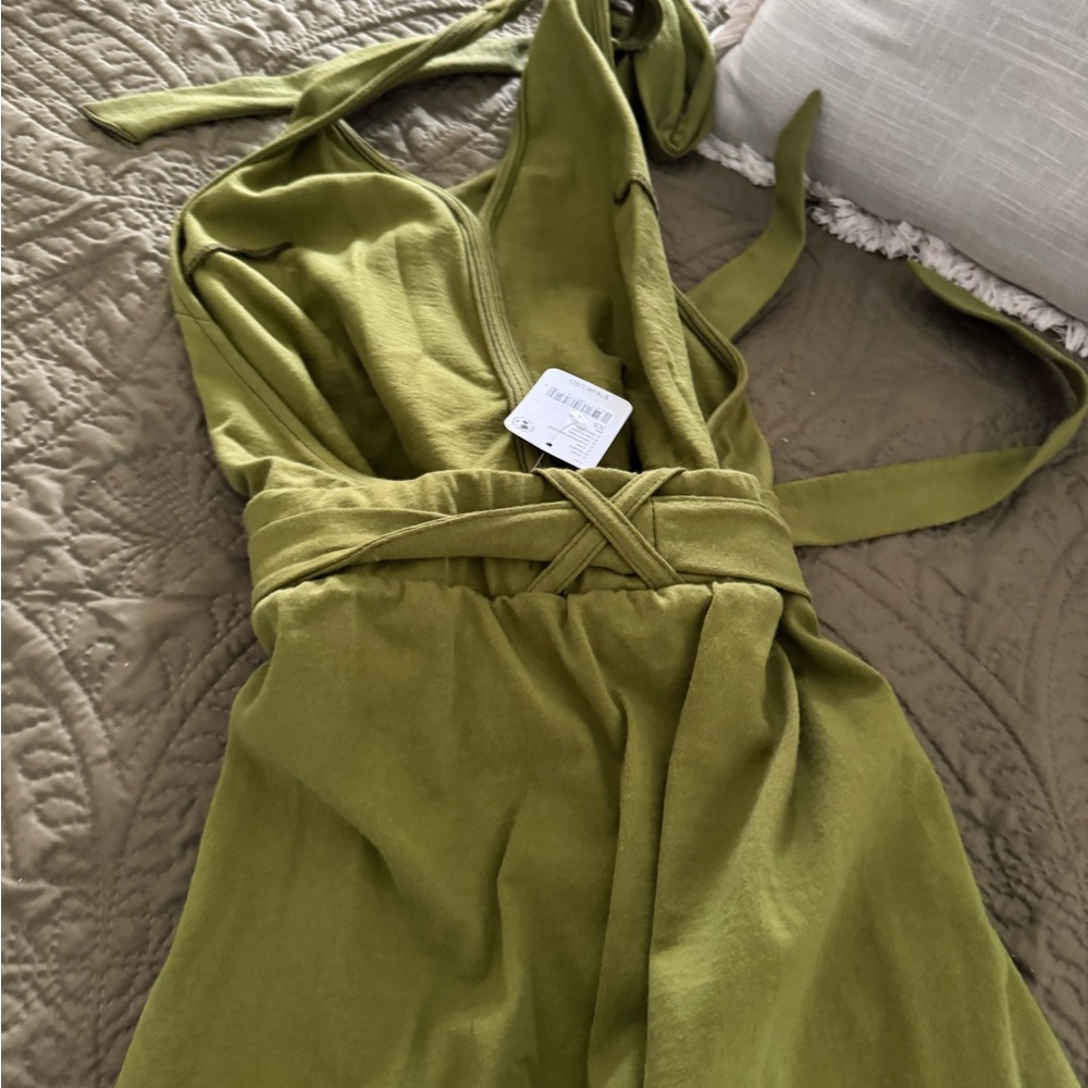 Free People Olive Green Backless Dress - Picture 6 of 6